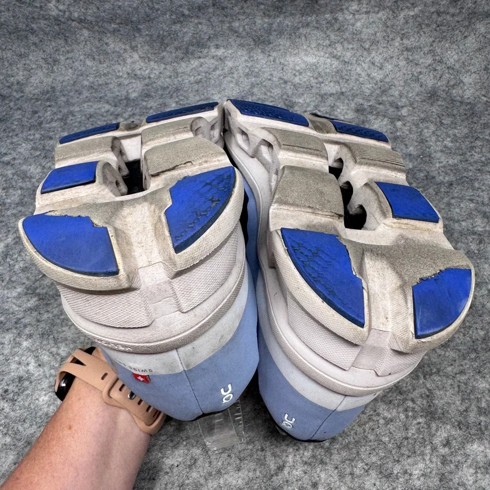 On Cloudmonster Running Shoes Womens Sz 10.5 CloudTec Athletic Blue Gym